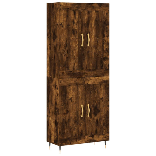 Highboard Smoked Oak 69,5x34x180 cm Engineered Wood Highboard Smoked Oak 69,5x34x180 cm Engineered Wood