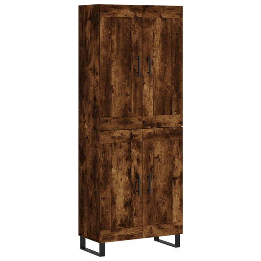 Highboard Smoked Oak 69,5x34x180 cm Engineered Wood Highboard Smoked Oak 69,5x34x180 cm Engineered Wood