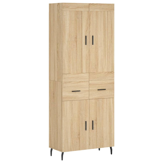 Highboard Sonoma Oak 69,5x34x180 cm Engineered Wood Highboard Sonoma Oak 69,5x34x180 cm Engineered Wood