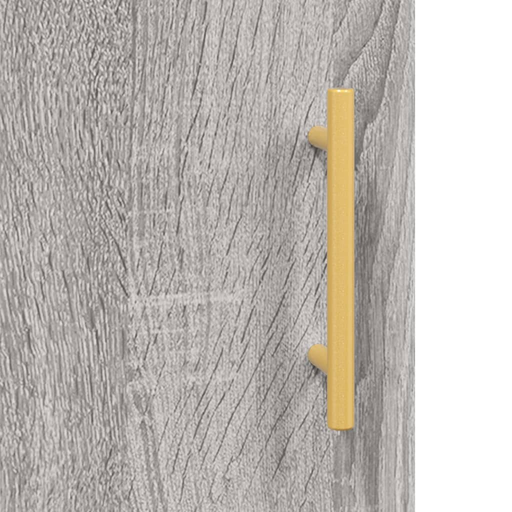 Highboard Grey Sonoma 69,5x34x180 cm Engineered Wood