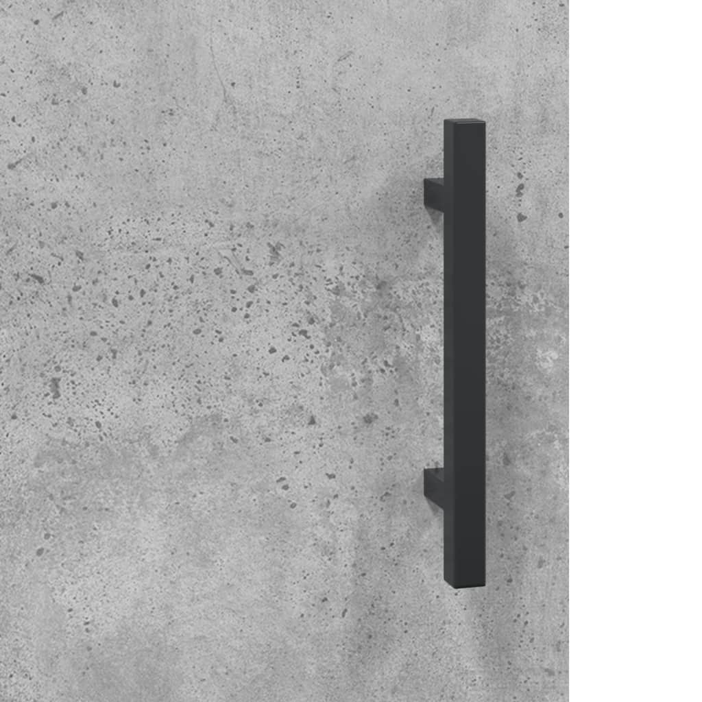 Highboard Concrete Grey 69,5x34x180 cm Engineered Wood