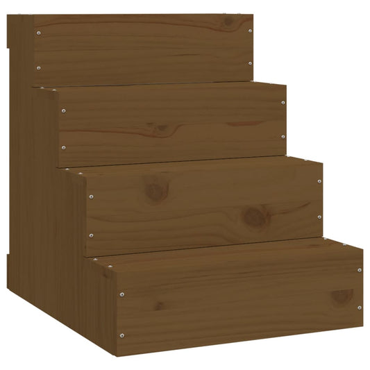 Pet Stair Honey Brown 40x49x47 cm Solid Wood Pine Pet Stair Honey Brown 40x49x47 cm Solid Wood Pine