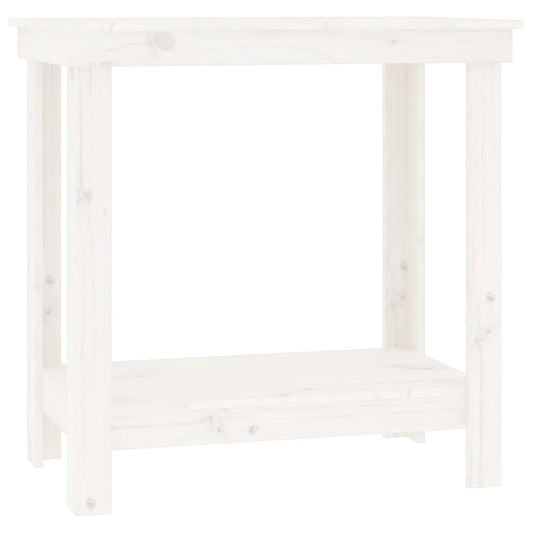 Work Bench White 80x50x80 cm Solid Wood Pine Work Bench White 80x50x80 cm Solid Wood Pine