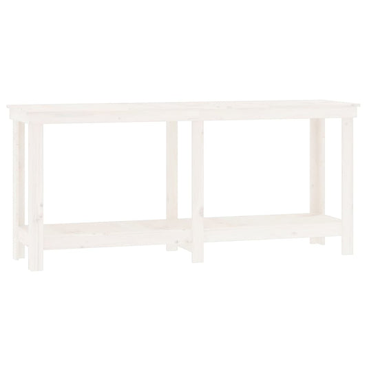Work Bench White 180x50x80 cm Solid Wood Pine Work Bench White 180x50x80 cm Solid Wood Pine