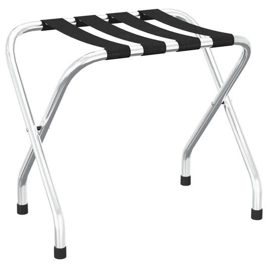 Luggage Rack Black and Silver 56x40x49 cm Luggage Rack Black and Silver 56x40x49 cm