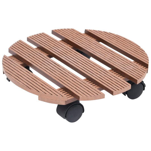 Plant Trolleys 4 pcs Brown Ø30x7,5 cm WPC Plant Trolleys 4 pcs Brown Ø30x7,5 cm WPC