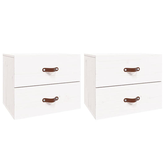 Wall-mounted Bedside Cabinets 2 pcs White 50x36x40 cm Wall-mounted Bedside Cabinets 2 pcs White 50x36x40 cm