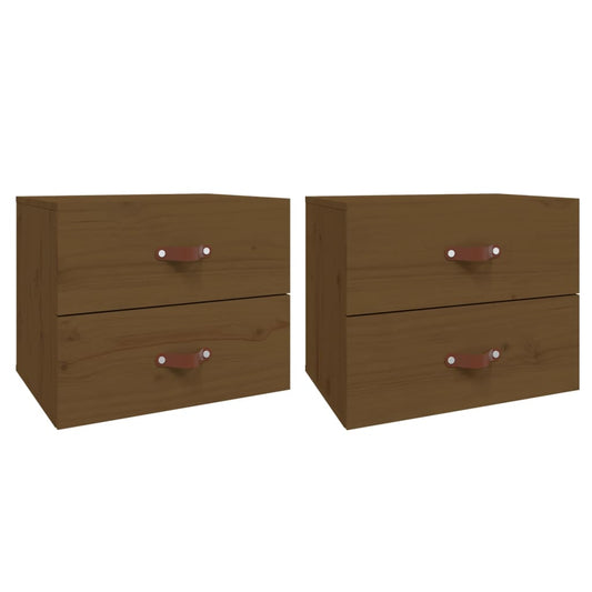 Wall-mounted Bedside Cabinets 2 pcs Honey Brown 50x36x40 cm Wall-mounted Bedside Cabinets 2 pcs Honey Brown 50x36x40 cm