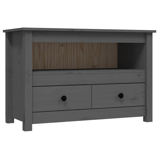 TV Cabinet Grey 79x35x52 cm Solid Wood Pine TV Cabinet Grey 79x35x52 cm Solid Wood Pine