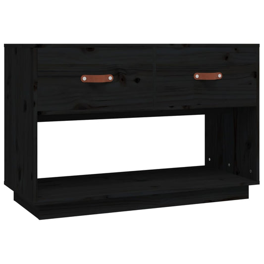 TV Cabinet Black 90x40x60 cm Solid Wood Pine TV Cabinet Black 90x40x60 cm Solid Wood Pine