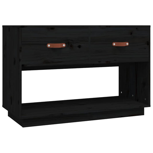 TV Cabinet Black 90x40x60 cm Solid Wood Pine TV Cabinet Black 90x40x60 cm Solid Wood Pine