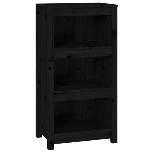 Book Cabinet Black 50x35x97 cm Solid Wood Pine Book Cabinet Black 50x35x97 cm Solid Wood Pine