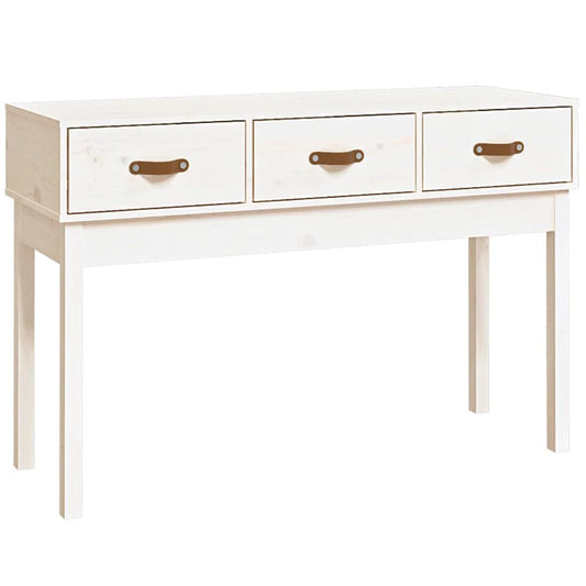 Console Table White 114x40x75 cm Solid Wood Pine Console Table White 114x40x75 cm Solid Wood Pine