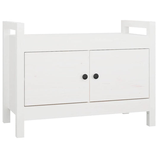 Hall Bench White 80x40x60 cm Solid Wood Pine Hall Bench White 80x40x60 cm Solid Wood Pine