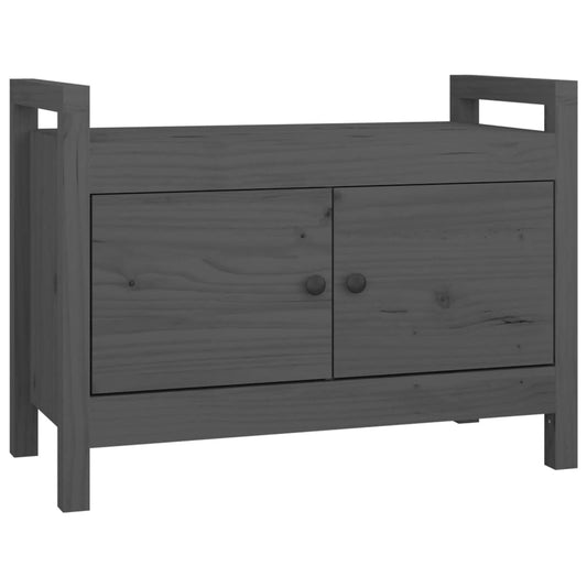 Hall Bench Grey 80x40x60 cm Solid Wood Pine Hall Bench Grey 80x40x60 cm Solid Wood Pine