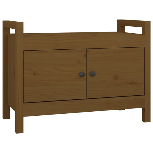 Hall Bench Honey Brown 80x40x60 cm Solid Wood Pine Hall Bench Honey Brown 80x40x60 cm Solid Wood Pine