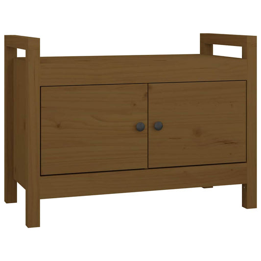 Hall Bench Honey Brown 80x40x60 cm Solid Wood Pine Hall Bench Honey Brown 80x40x60 cm Solid Wood Pine