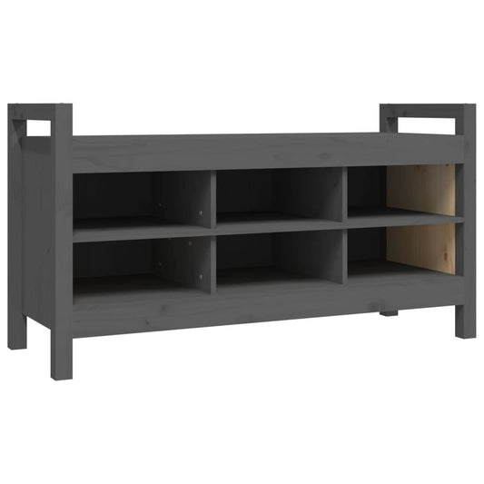 Hall Bench Grey 110x40x60 cm Solid Wood Pine Hall Bench Grey 110x40x60 cm Solid Wood Pine