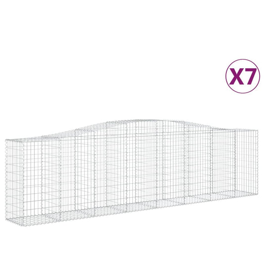 Arched Gabion Baskets 7 pcs 400x50x100/120 cm Galvanised Iron Arched Gabion Baskets 7 pcs 400x50x100/120 cm Galvanised Iron