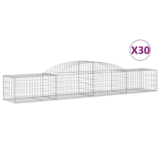 Arched Gabion Baskets 30 pcs 300x50x40/60 cm Galvanised Iron Arched Gabion Baskets 30 pcs 300x50x40/60 cm Galvanised Iron
