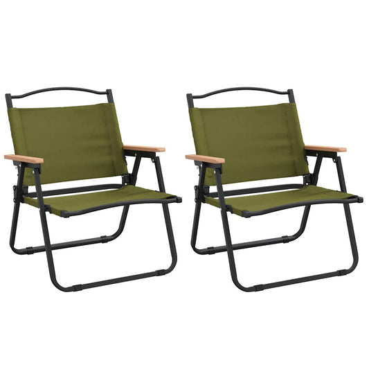 Camping Chairs 2 pcs Green 54x43x59cm Oxford Fabric Camping Chairs 2 pcs Green 54x43x59cm Oxford Fabric