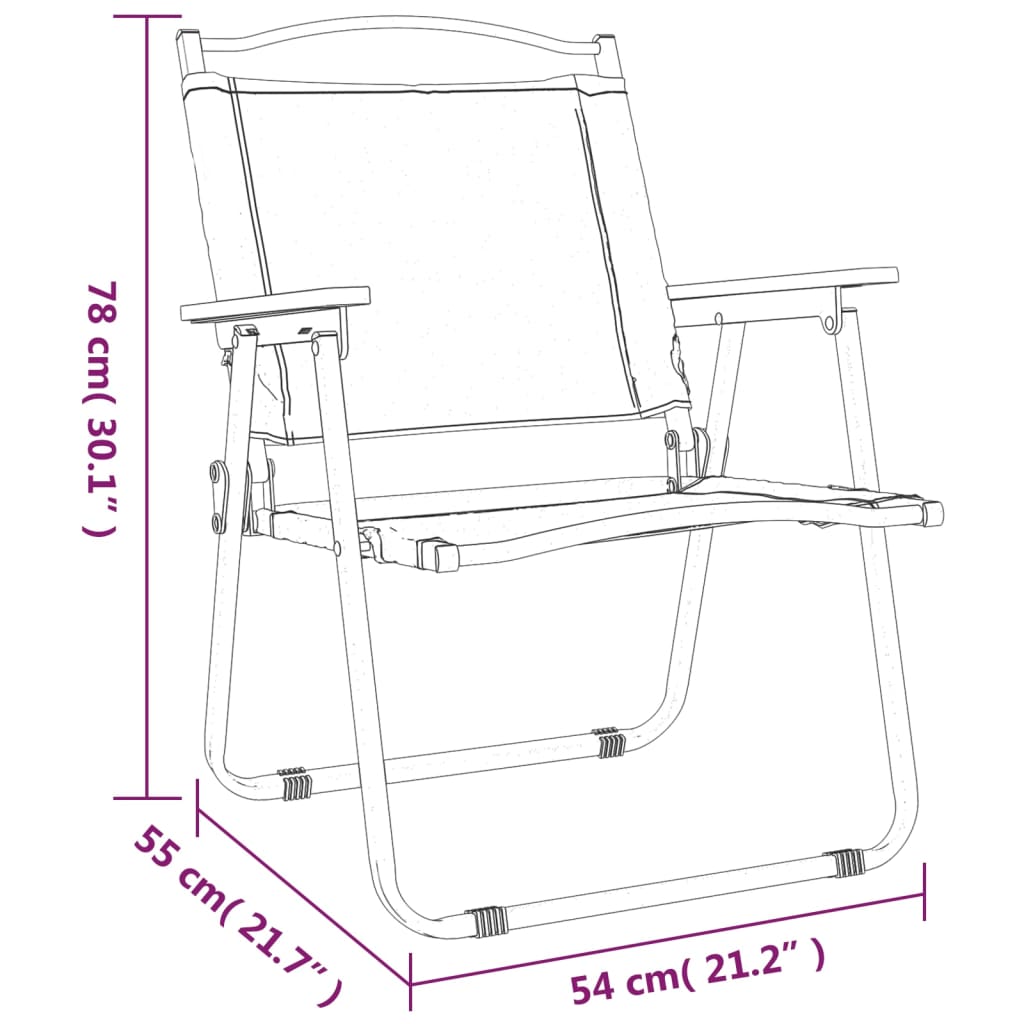 Camping Chair | Set of 2 | Black