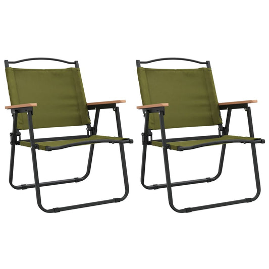 Camping Chairs 2 pcs Green 54x55x78 cm Oxford Fabric Camping Chairs 2 pcs Green 54x55x78 cm Oxford Fabric