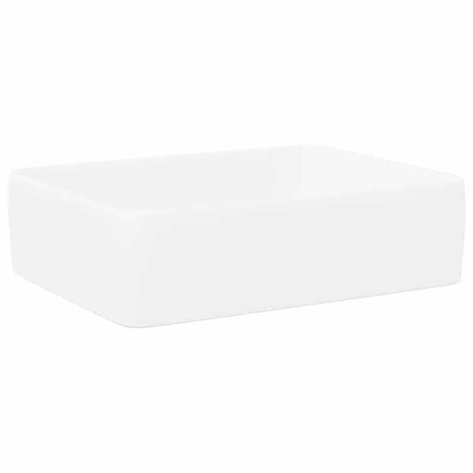 Wash Basin White 48x37x13 cm Ceramic Rectangle Wash Basin White 48x37x13 cm Ceramic Rectangle