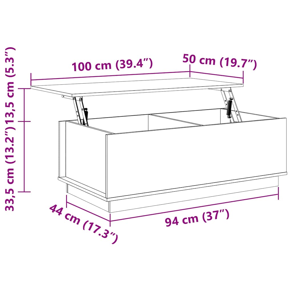 Coffee Table White 100x50x35 cm Solid Wood Pine