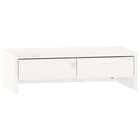Monitor Stand White 50x27x15 cm Solid Wood Pine Monitor Stand White 50x27x15 cm Solid Wood Pine