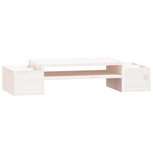 Monitor Stand White 70x27.5x15 cm Solid Wood Pine Monitor Stand White 70x27.5x15 cm Solid Wood Pine