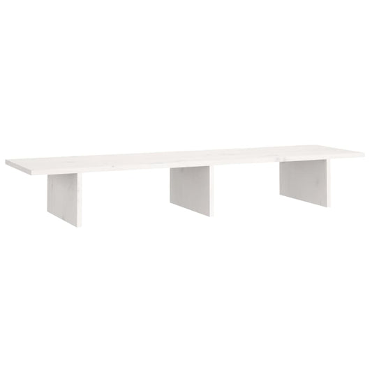 Monitor Stand White 100x27x15 cm Solid Wood Pine Monitor Stand White 100x27x15 cm Solid Wood Pine