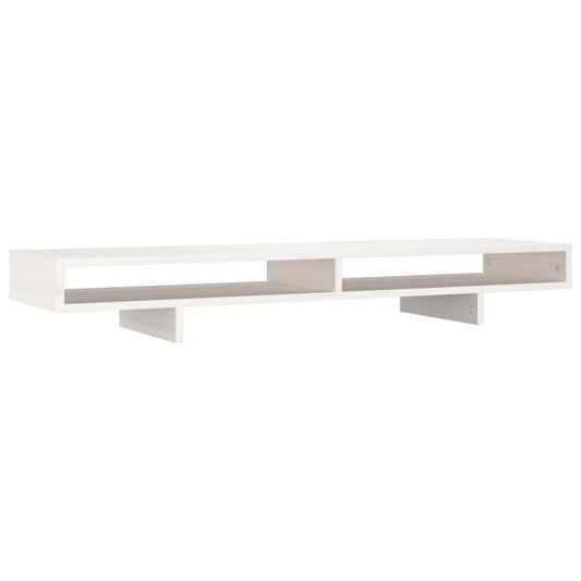Monitor Stand White 100x27x14 cm Solid Wood Pine Monitor Stand White 100x27x14 cm Solid Wood Pine