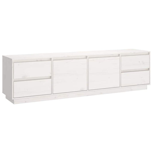 TV Cabinet White 176x37x47,5 cm Solid Wood Pine TV Cabinet White 176x37x47,5 cm Solid Wood Pine