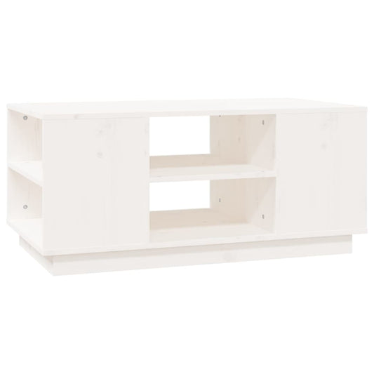 Coffee Table White 90x49x40.5 cm Solid Wood Pine Coffee Table White 90x49x40.5 cm Solid Wood Pine