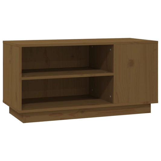 TV Cabinet Honey Brown 80x35x40.5 cm Solid Wood Pine TV Cabinet Honey Brown 80x35x40.5 cm Solid Wood Pine