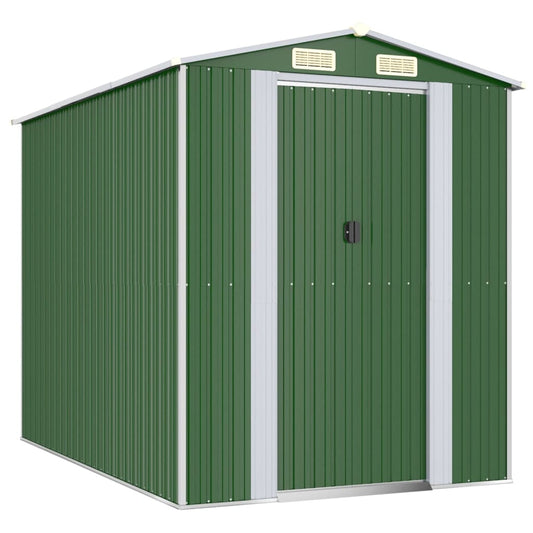 Garden Shed Green 192x274x223 cm Galvanised Steel Garden Shed Green 192x274x223 cm Galvanised Steel