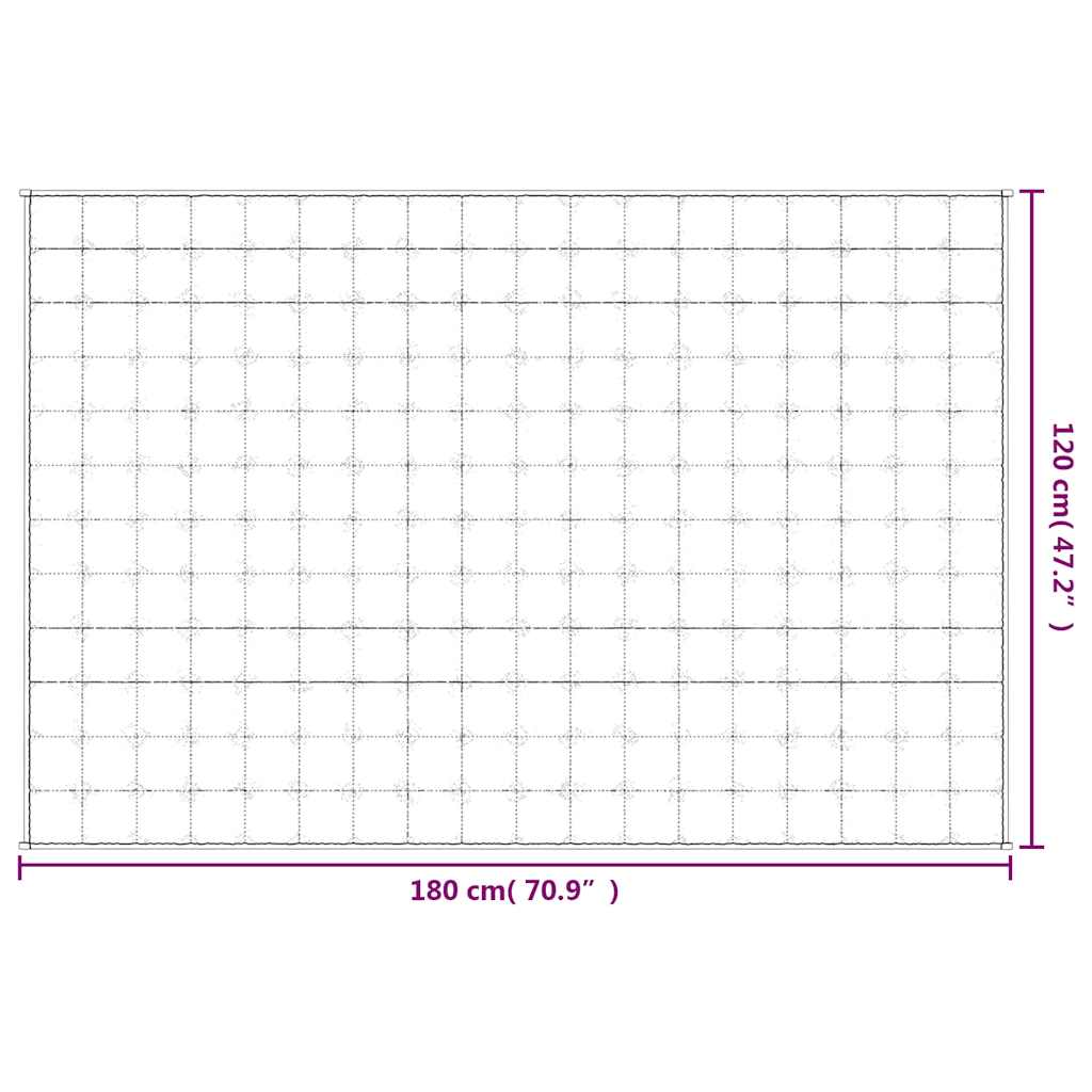 Weighted Blanket Light Cream 120x180 cm 9 kg Fabric