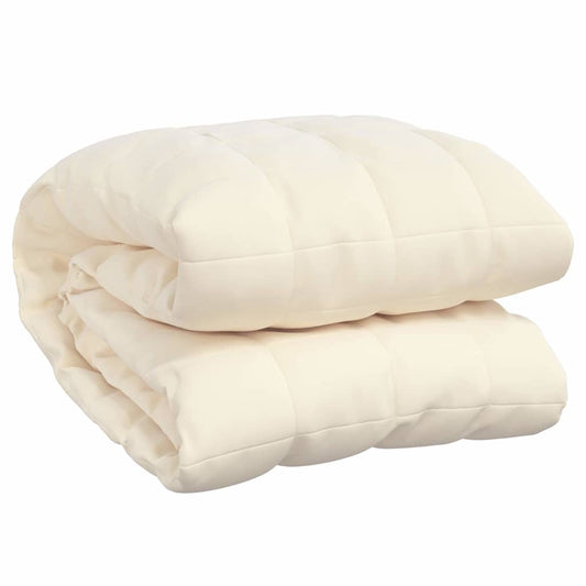 Weighted Blanket Light Cream 200x200 cm 9 kg Fabric Weighted Blanket Light Cream 200x200 cm 9 kg Fabric