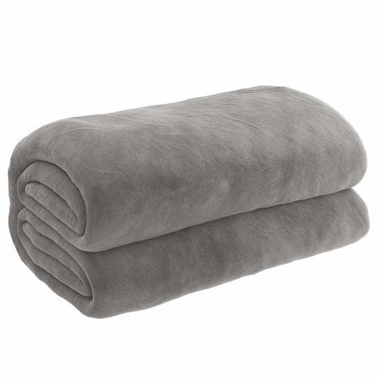 Weighted Blanket with Cover Grey 138x200 cm Single 6 kg Fabric Weighted Blanket with Cover Grey 138x200 cm Single 6 kg Fabric