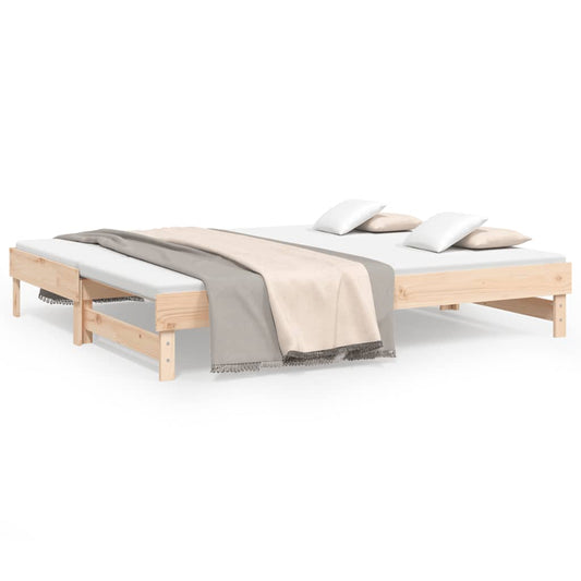 Pull-out Day Bed without Mattress 2x(80x200) cm Solid Wood Pine Pull-out Day Bed without Mattress 2x(80x200) cm Solid Wood Pine