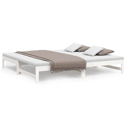 Pull-out Day Bed without Mattress White 100x200 cm Pull-out Day Bed without Mattress White 100x200 cm