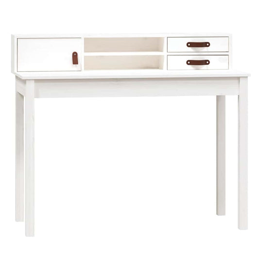 Desk White 110x50x93 cm Solid Wood Pine Desk White 110x50x93 cm Solid Wood Pine