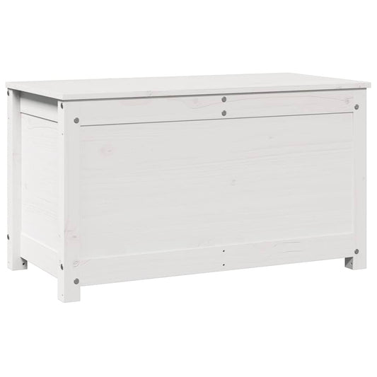 Storage Box White 80x40x45,5 cm Solid Wood Pine Storage Box White 80x40x45,5 cm Solid Wood Pine