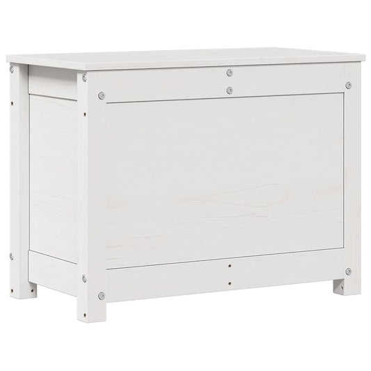 Storage Box White 60x32x45.5 cm Solid Wood Pine Storage Box White 60x32x45.5 cm Solid Wood Pine