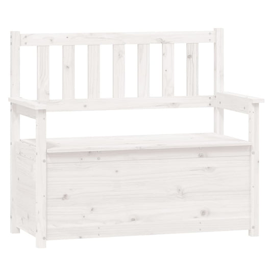 Bench White 112,5x51,5x96,5 cm Solid Wood Pine Bench White 112,5x51,5x96,5 cm Solid Wood Pine