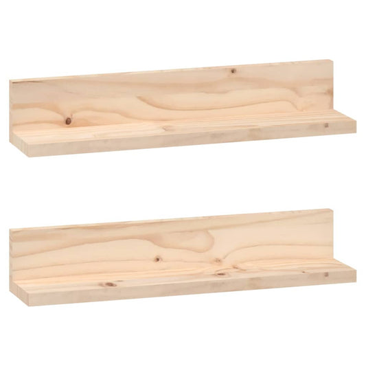 Wall Shelves 2 pcs 50x11x9 cm Solid Wood Pine Wall Shelves 2 pcs 50x11x9 cm Solid Wood Pine