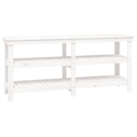 Work Bench White 181x50x80 cm Solid Wood Pine Work Bench White 181x50x80 cm Solid Wood Pine