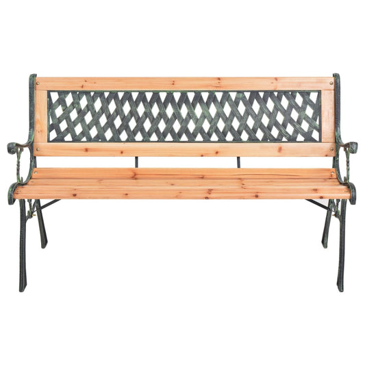 Garden Bench 116 cm Cast Iron and Solid Wood Fir Garden Bench 116 cm Cast Iron and Solid Wood Fir