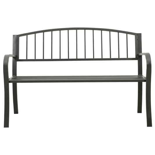 Garden Bench Grey 120 cm Steel Garden Bench Grey 120 cm Steel